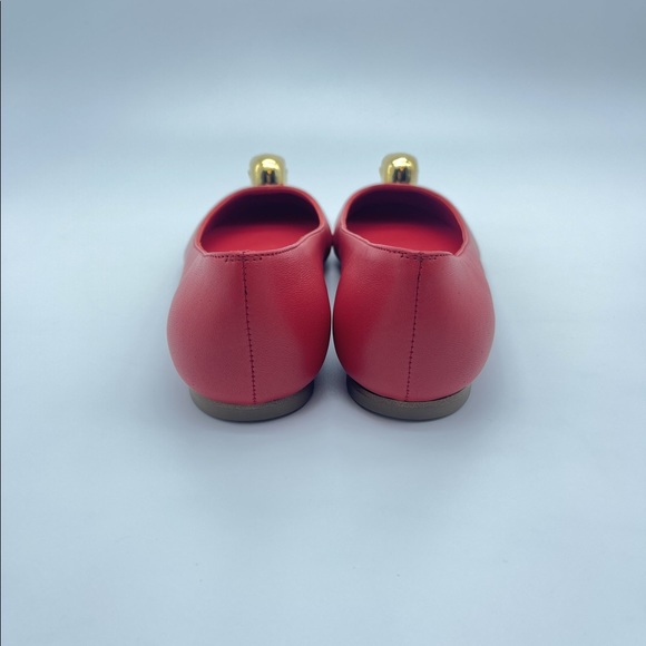 Alexander McQueen Leather Skull Red Flats - Picture 2 of 6